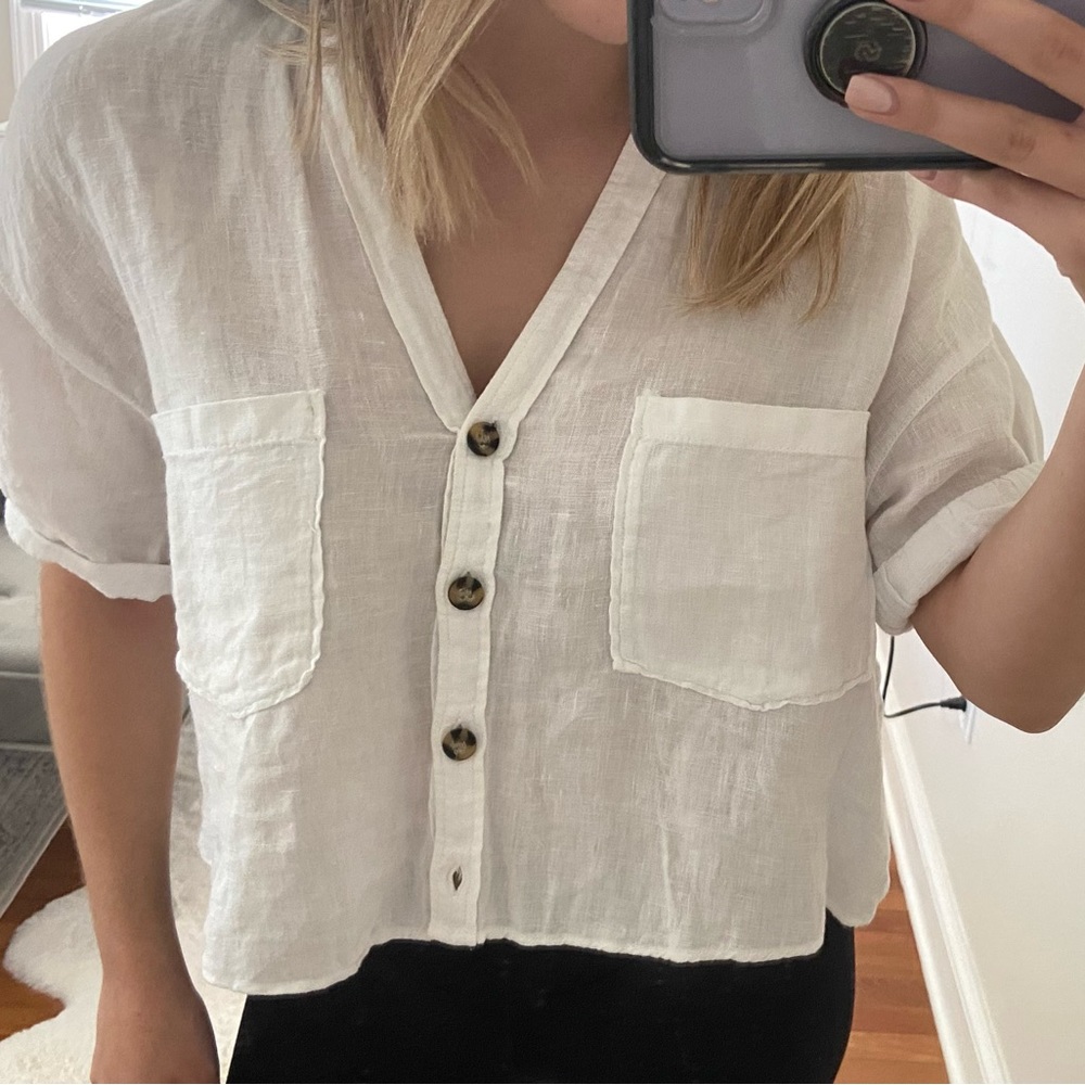 Zara Linen Top